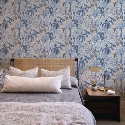 Loa 16.5' L x 20.5" W Peel and Stick Wallpaper Roll — Blue