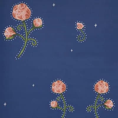 Schumacher x Backdrop Rhinestone Cowboy Wallpaper — Clean Blue