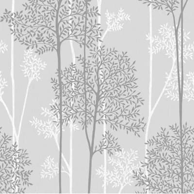 Innocence Floral Non-Pasted Wallpaper Roll — Grey