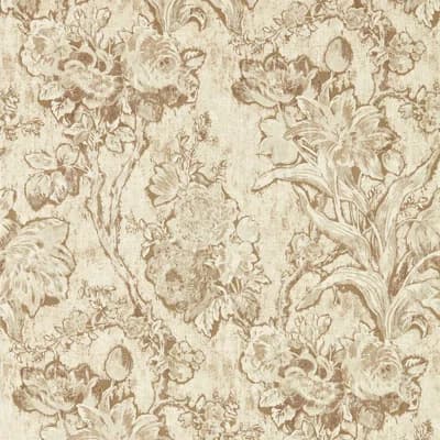 Giles Deacon Fringed Tulip Toile Wallpaper — Jute