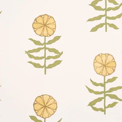 Schumacher x Marian Mcevoy Pretty Petals Wallpaper — Soft Yellow