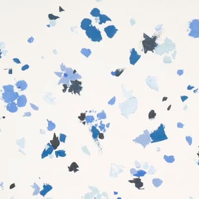 Schumacher X Backdrop Fairfarren Wallpaper — Clean Blue
