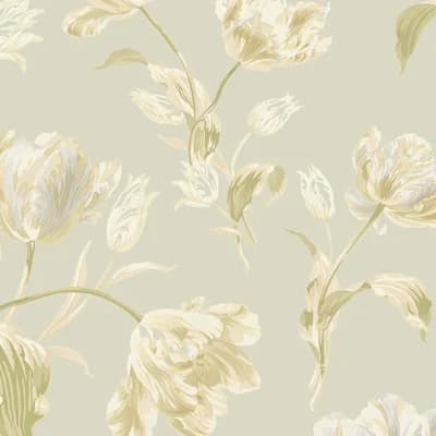 Laura Ashley Gosford Sage Green Wallpaper — Green