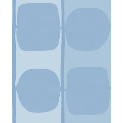 Susan Hable Geometric Non-Pasted Satin Wallpaper Double Roll by Susan Hable — Tonal Blues