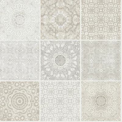 Skagen Geometric Tile 33' L x 21" W Wallpaper Roll — Beige