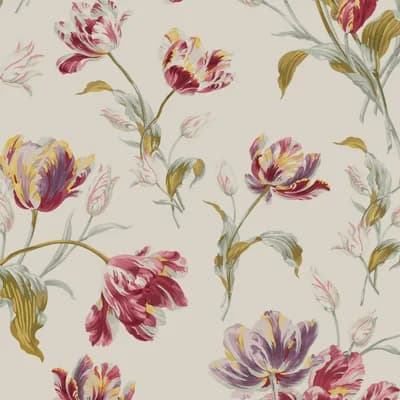 Laura Ashley Gosford Wallpaper Roll — Cranberry