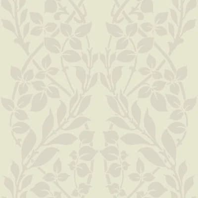 Candice Olson Decadence Floral Non-Pasted Metallic Wallpaper Double Roll — Cream