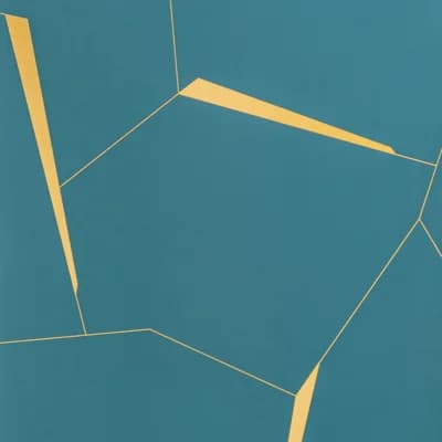 Boheme II 15' L x 54" W Wallpaper Roll — Teal,Yellow