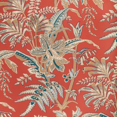 Manoir Seychelles 30' L x 36" W Wallpaper Roll — Coral