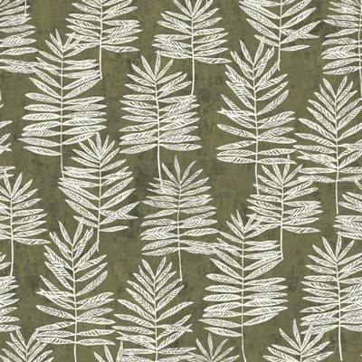 Zen Collection Tumbling Leaf Sheen Finish Wallpaper Roll — Green