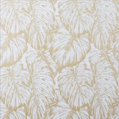 Floral Non-Pasted Metallic Wallpaper Roll — Pearl,Gold