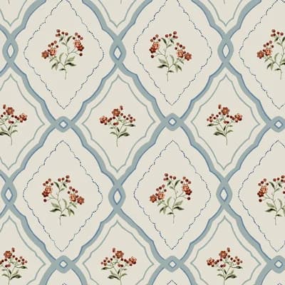 Laura Ashley Pinford Trellis Pale Seaspray Blue Removable Wallpaper — Pale Seaspray Blue