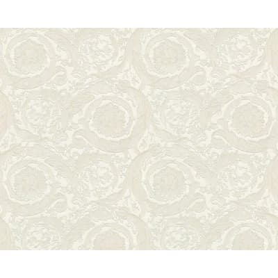 Versace Cotton Allegro Unpasted Vinyl Wallpaper — Cream