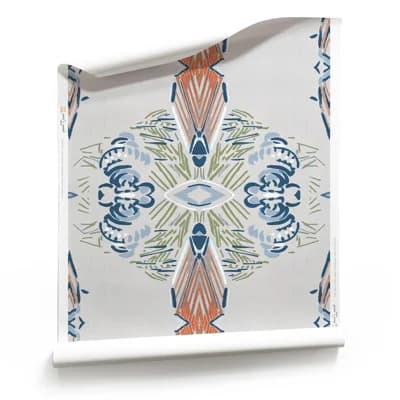 Linn |  Bohemian Medallion  Wallpaper Double Roll — Gray
