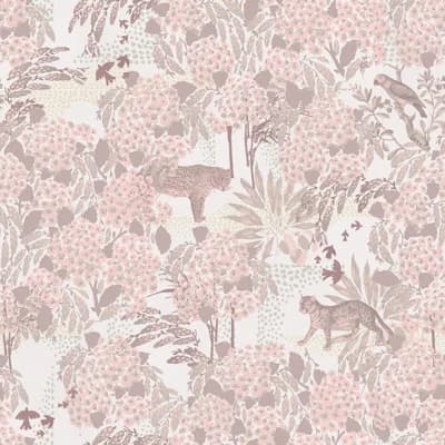 Yuki Osada Floral Non-Pasted Satin Wallpaper Double Roll — Pink