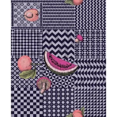 Frutta e Geometrico Chevron and Geometric Wallpaper Roll — Ink