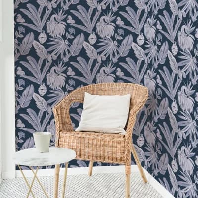 Munday 33' L x 20.5" W Peel and Stick Wallpaper Roll — Blue