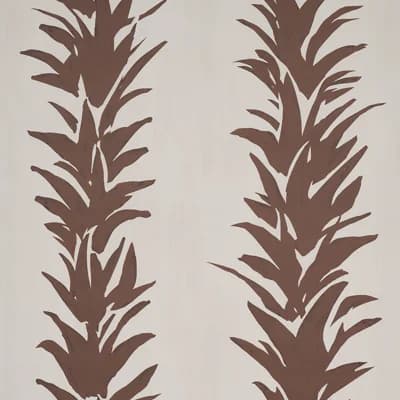 Schumacher x Backdrop White Lotus Wallpaper — Cocoa