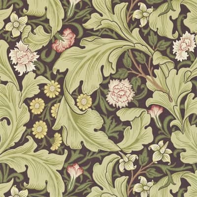 Leicester Wallpaper — Chocolate,Olive