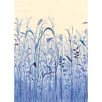 Jaede 108' L x 78" W Peel and Stick Wall Mural — Blue