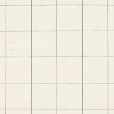 Windowpane Embroidered Sisal Wallpaper — Navy