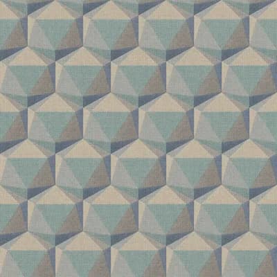 Fusion Geometric Motif 32.97' L x 20.87" Wallpaper Roll — Beige,Blue,Green