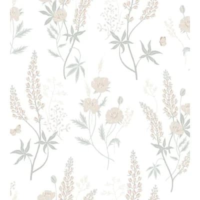 Emma Floral Matte Wallpaper Roll — Pastel