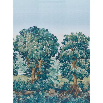 Schumacher x Johnson Hartig La Foret 3 Panel Set — Autumn Green Forest