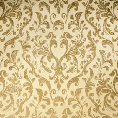 Urban Classics Collection Notting Hill Metallic Loft Damask Wallpaper Roll — Gold