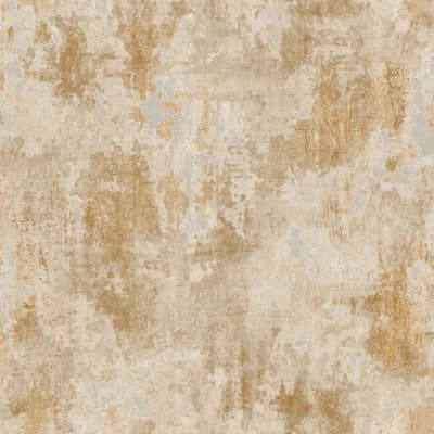 Italian Marble Design 33' L x 21" W Textured Wallpaper Roll — Dark,Light Beige