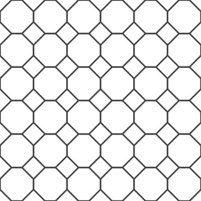 Just Kitchens Geometric Bee Hive Design 33' L x 21" W Wallpaper Roll — White,Black