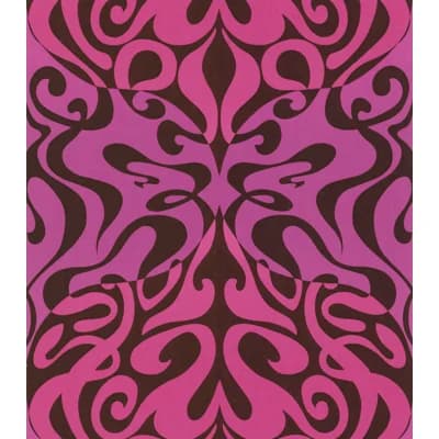 Woodstock Damask Non-Pasted Wallpaper Roll — Fuschia