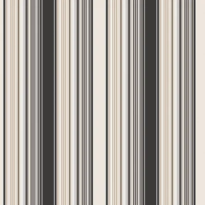 Smart Stripes 2 32.8' L x 21" W Wallpaper Roll — Black,Beige