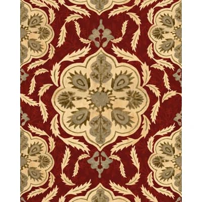 Matte Wallpaper Roll — Red,Green