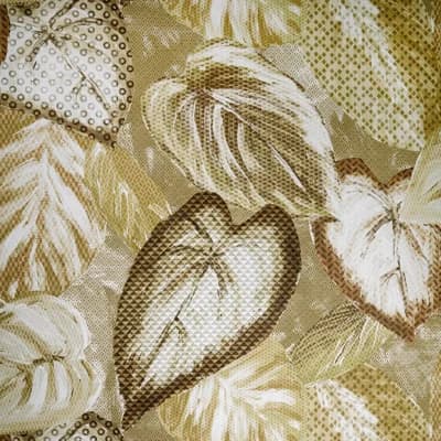 Pepper Glass Bead Finish Ficus Leaf Vita Wallpaper Roll — Yellow