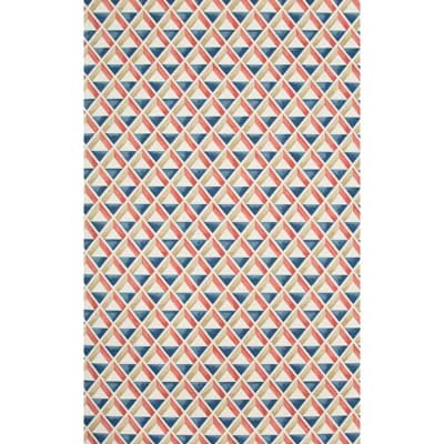 The Riviera Cannes 30" L x 27" W Wallpaper Roll — Red,Blue