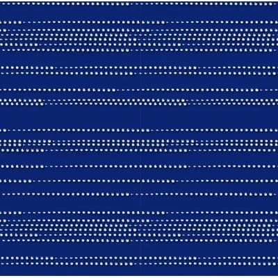 Morse Code Non-Pasted Metallic Wallpaper Roll by Jamie Graney — Navy,Coconut