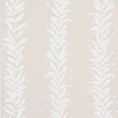 Schumacher x Marian Mcevoy Tendril Stripe Wallpaper — Natural