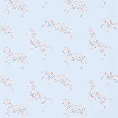 Pretty Ponies Wallpaper — Chintz,Blue