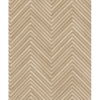 Woods and Wicker Collection Herringbone Wood Effect Wallpaper Roll — Beige