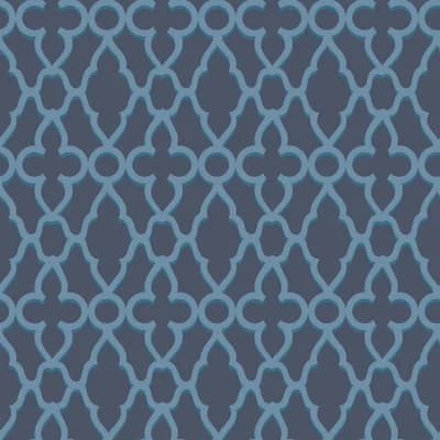Pearwood Geometric Non-Pasted Matte Wallpaper Roll — Blue,Indigo