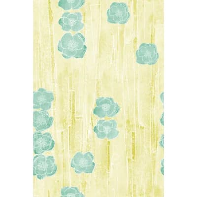 Yuki Osada Non-Pasted Satin Wallpaper Double Roll — Yellow,Green