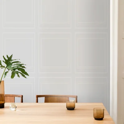 Shiplap Non-Pasted Matte Wallpaper Double Roll — White