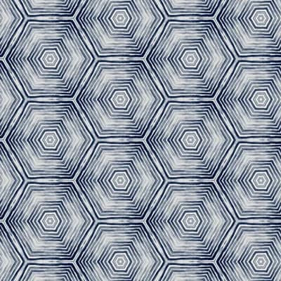 Abra The Hive 10' L x 24" W Wallpaper Roll — Gray;Blue