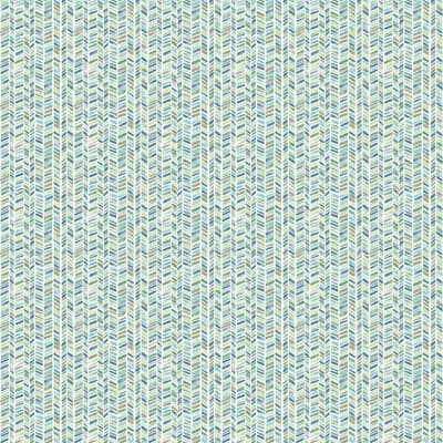 Small Prints Stained Glass Stripe 33' L x 21" W Wallpaper Roll — Emerald Green,Turquoise,White