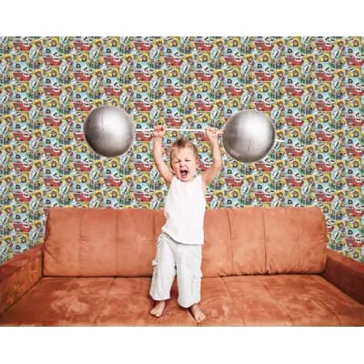 Kids and Teens Collection Cartoon Comics Wallpaper Roll — Black