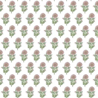 Lorenzo Castillo Volume V Floral Wallpaper Roll by Gaston Y Daniela — Rosa