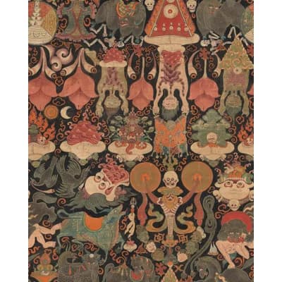 The Home of an Eccentric Man Non-Pasted Matte Wallpaper Roll — Red,Brown,Green