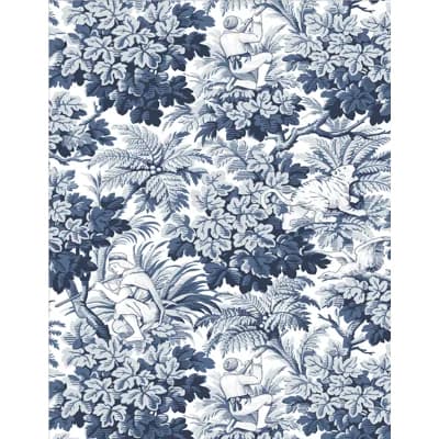 Lorenzo Castillo Volume V Toile Vinyl Wallpaper Roll by Gaston Y Daniela — Azul