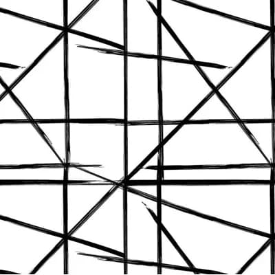 Square and Lines Geometric Vinyl Non-Pasted Matte Wallpaper Roll by Jamie Graney — Black,White